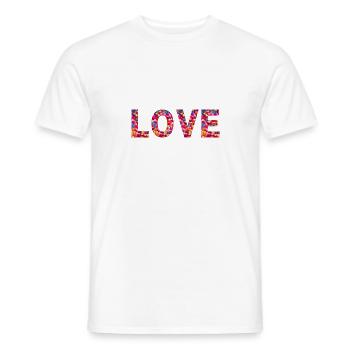 Heartfelt typography - Men's T-Shirt - white - Front - AI Model Male 178 dark (178cm)