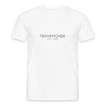 Travemünde, Lübeck, Ostsee, Schleswig-Holstein - Männer T-Shirt - Weiß - Vorne - AI Model Male 178 dark (178cm)