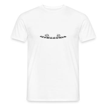 Piano Piano Musique Pianiste Mains Pianiste Pianiste - T-shirt homme - blanc - Devant - AI Model Male 178 dark (178cm)