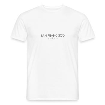 San Francisco, Californie, États-Unis, Golden Gate - T-shirt homme - blanc - Devant - AI Model Male 178 dark (178cm)
