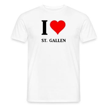 I love ST Gallen 1 - Männer T-Shirt - Weiß - Vorne - AI Model Male 178 dark (178cm)