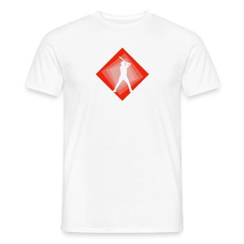 Batting Baseballspieler Baseball - Männer T-Shirt - Weiß - Vorne - AI Model Male 178 dark (178cm)