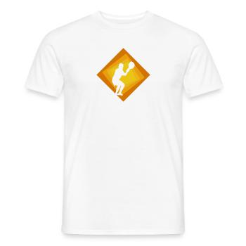 Intercrosse Lacrosse Racket Lacrosse - Men's T-Shirt - white - Front - AI Model Male 178 dark (178cm)