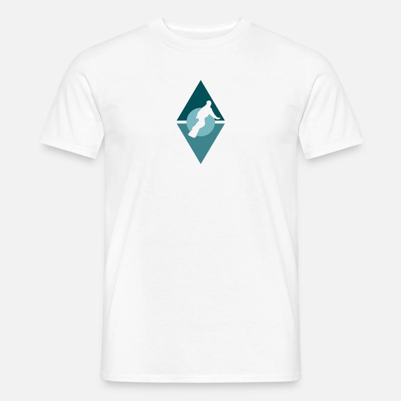 Snowboardfahrer Snowboard - Männer T-Shirt - Weiß