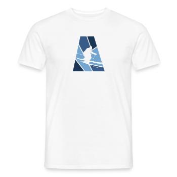 Ski Freeride - T-shirt homme - blanc - Devant - AI Model Male 178 dark (178cm)