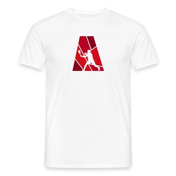 Squash Squash Rackets Squash - Men's T-Shirt - white - Front - AI Model Male 178 dark (178cm)