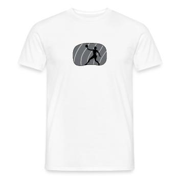 Strandtennis Tennis de plage Tennis de plage - T-shirt homme - blanc - Devant - AI Model Male 178 dark (178cm)