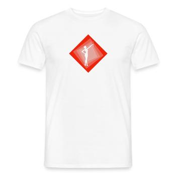 Bâton Stabdrehen Twirling Bâton Twirling - T-shirt homme - blanc - Devant - AI Model Male 178 dark (178cm)
