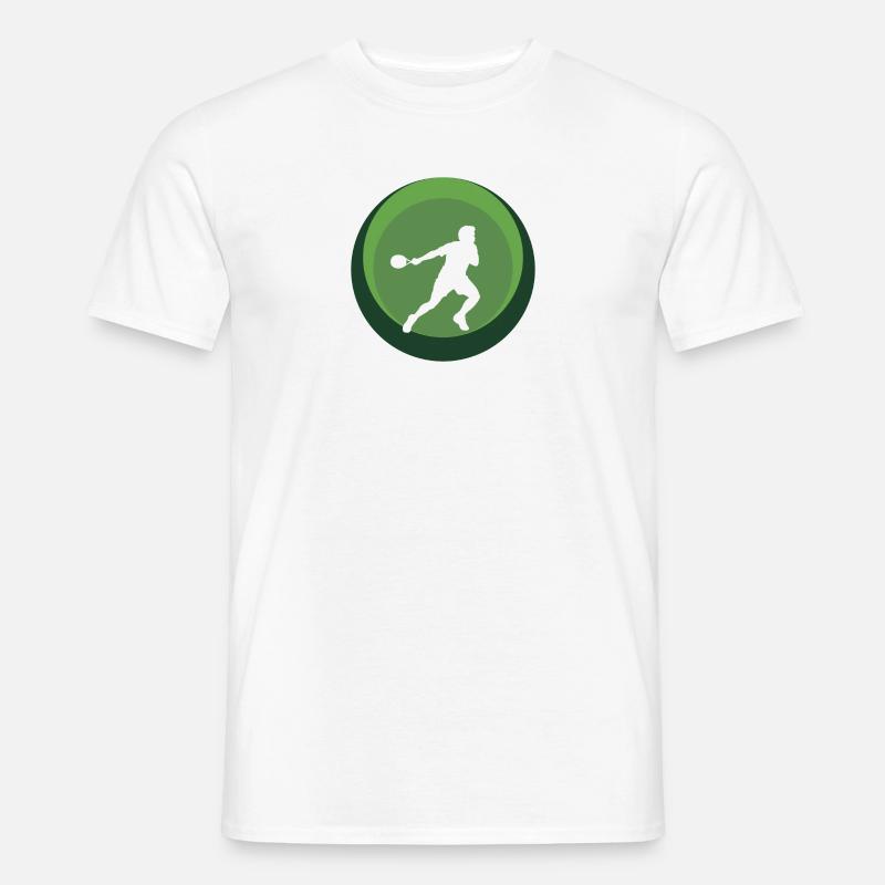 Schläger Squash Spieler Schläger - Männer T-Shirt - Weiß