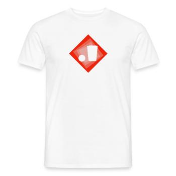 Beerpong Partymonster Bierpong - Männer T-Shirt - Weiß - Vorne - AI Model Male 178 dark (178cm)