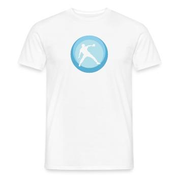 Table Tennis Player Table Tennis Racket - Men's T-Shirt - white - Front - AI Model Male 178 dark (178cm)