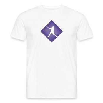 Softball Joueur de softball Baseball - T-shirt homme - blanc - Devant - AI Model Male 178 dark (178cm)