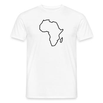 Carte de l'Afrique, Carte de l'Afrique, contour, - T-shirt homme - blanc - Devant - AI Model Male 178 dark (178cm)