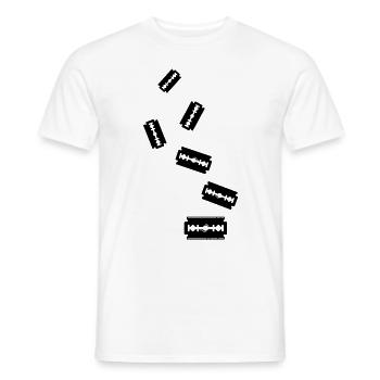 Icône de lame de rasoir Icône - T-shirt homme - blanc - Devant - AI Model Male 178 dark (178cm)