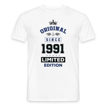 1991 limited edition Geburtstag - Männer T-Shirt - Weiß - Vorne - AI Model Male 178 dark (178cm)