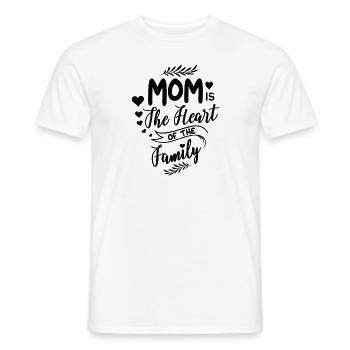 Die Mutter ist das Herzstück einer Familie - Männer T-Shirt - Weiß - Vorne - AI Model Male 178 dark (178cm)