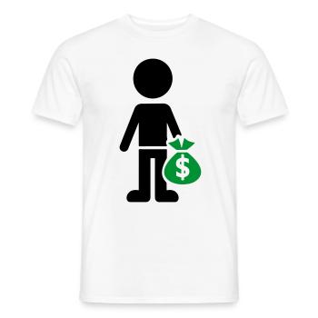 Business Geld Hustle - Männer T-Shirt - Weiß - Vorne - AI Model Male 178 dark (178cm)