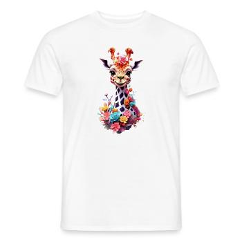 Giraffe V1 24 08 - Männer T-Shirt - Weiß - Vorne - AI Model Male 178 dark (178cm)