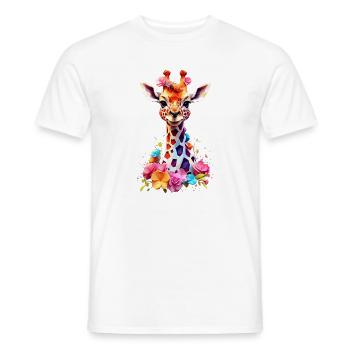 Giraffe V1 24 02 - Männer T-Shirt - Weiß - Vorne - AI Model Male 178 dark (178cm)