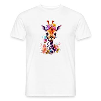 Giraffe V1 24 12 - Männer T-Shirt - Weiß - Vorne - AI Model Male 178 dark (178cm)