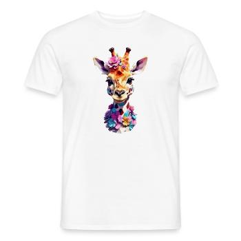 Giraffe V1 24 06 - Männer T-Shirt - Weiß - Vorne - AI Model Male 178 dark (178cm)