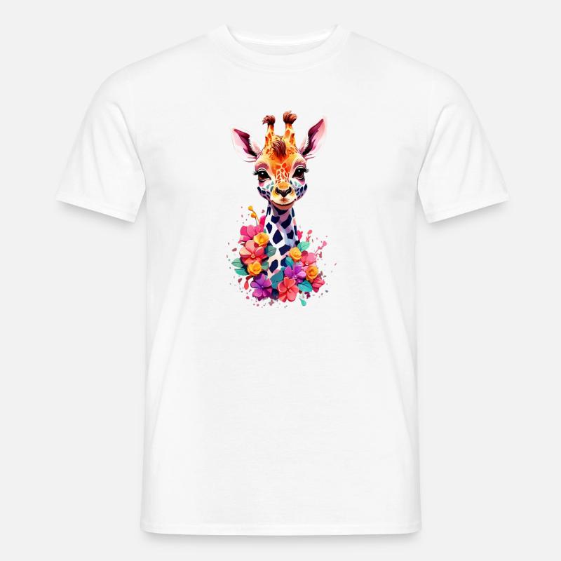 Giraffe V1 24 32 - Männer T-Shirt - Weiß