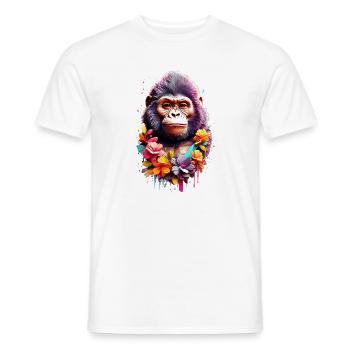Gorilla V1 24 04 - Men's T-Shirt - white - Front - AI Model Male 178 dark (178cm)