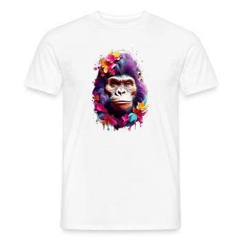Gorilla V1 24 24 - Men's T-Shirt - white - Front - AI Model Male 178 dark (178cm)