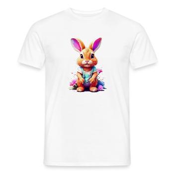 Hase Bunny V1 24 12 - Männer T-Shirt - Weiß - Vorne - AI Model Male 178 dark (178cm)