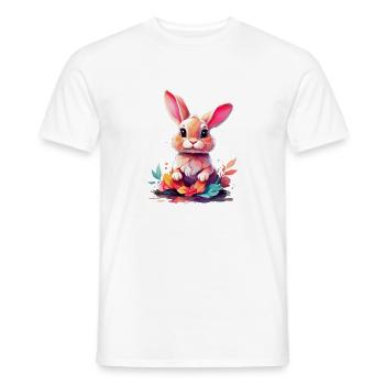 Hase Bunny V1 24 03 - Männer T-Shirt - Weiß - Vorne - AI Model Male 178 dark (178cm)