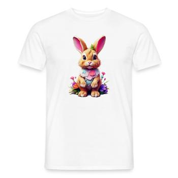 Hase Bunny V1 24 11 - Männer T-Shirt - Weiß - Vorne - AI Model Male 178 dark (178cm)