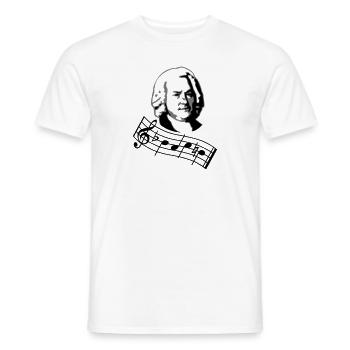bach noten 2col - Männer T-Shirt - Weiß - Vorne - AI Model Male 178 dark (178cm)