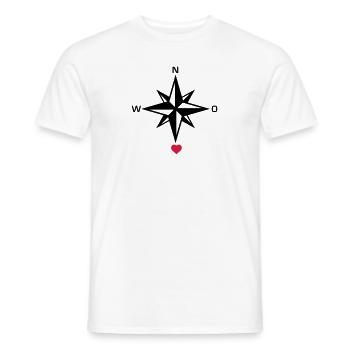 south_heart_072011_b_2c - Men's T-Shirt - white - Front - AI Model Male 178 dark (178cm)