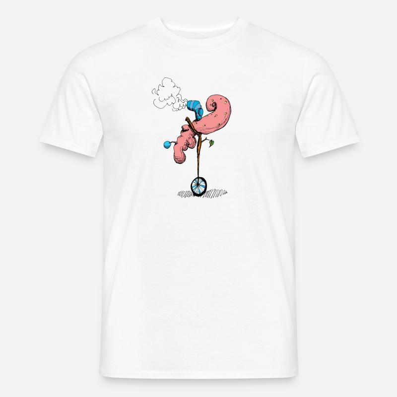 Une roue avec quelque chose de glibberigen dessus - T-shirt homme - blanc