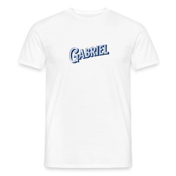 Gabriel Namen personalisiert - Männer T-Shirt - Weiß - Vorne - AI Model Male 178 dark (178cm)