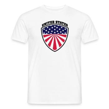 usa - Men's T-Shirt - white - Front - AI Model Male 178 dark (178cm)