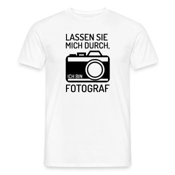 Fotograf Fotoapparat Kamera Bild Presse Paparazzi - Männer T-Shirt - Weiß - Vorne - AI Model Male 178 dark (178cm)