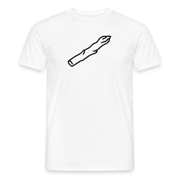 Spargel - Line - Männer T-Shirt - Weiß - Vorne - AI Model Male 178 dark (178cm)