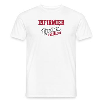 Docteur / Infirmier / Kiné / Médecin / Infirmière - Men's T-Shirt - white - Front - AI Model Male 178 dark (178cm)