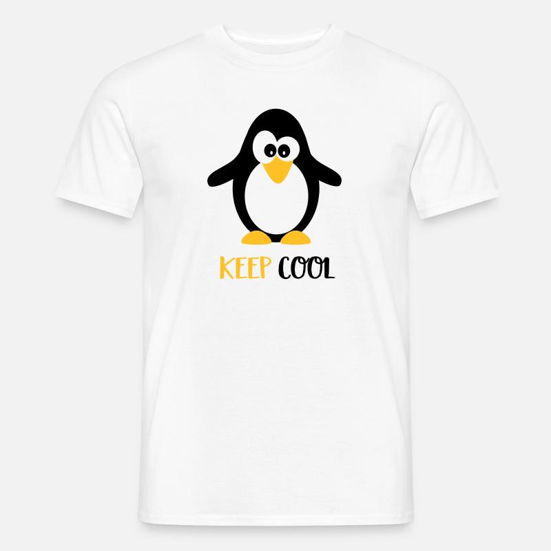 Pinguin - Männer T-Shirt - Weiß