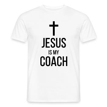 Jesus Is My Coach - Männer T-Shirt - Weiß - Vorne - AI Model Male 178 dark (178cm)