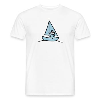 Sailing man - Sailboat - V2 - Men's T-Shirt - white - Front - AI Model Male 178 dark (178cm)
