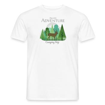 Adventure camping trip travel nature mountains - Männer T-Shirt - Weiß - Vorne - AI Model Male 178 dark (178cm)