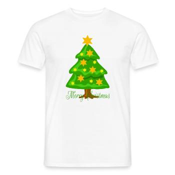 Sapin de Noël - T-shirt homme - blanc - Devant - AI Model Male 178 dark (178cm)