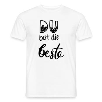 Du bist die beste - Männer T-Shirt - Weiß - Vorne - AI Model Male 178 dark (178cm)