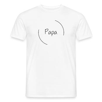 Papa - Männer T-Shirt - Weiß - Vorne - AI Model Male 178 dark (178cm)