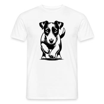 Jack Russell Terrier - Men's T-Shirt - white - Front - AI Model Male 178 dark (178cm)