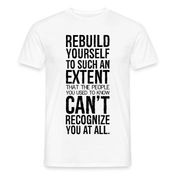 reconstruisez-vous à tel point que les gens - T-shirt homme - blanc - Devant - AI Model Male 178 dark (178cm)