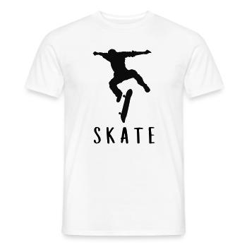 Skater - Men's T-Shirt - white - Front - AI Model Male 178 dark (178cm)