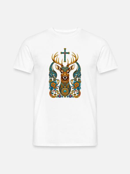 Cerf - T-shirt homme - blanc